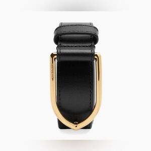 Jacquemus Black Coat with Gold Buckle
